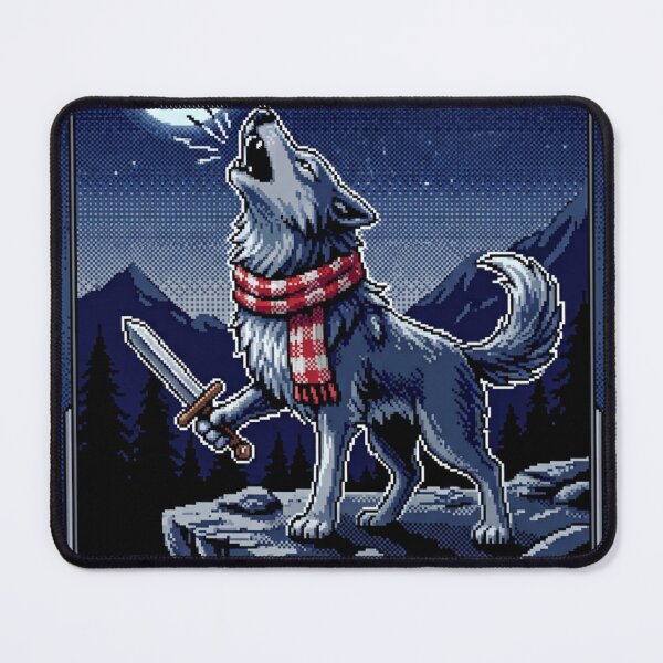 Item preview, Dramatic Dog Wolf Pixel Art Funny Retro designed and sold by Arobinoz.
