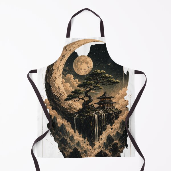 Item preview, Moonlit Japanese Floating Temple designed and sold by Del4xe.