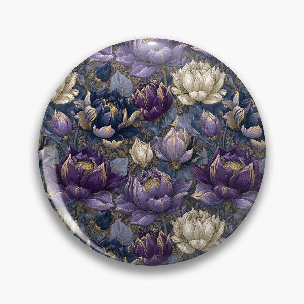 Item preview, Classic Lotus Texture  - Retro Flower Floral - Wedding Anniversary Gifts designed and sold by RoyalStarsPatts.