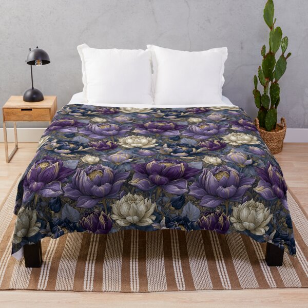 Item preview, Classic Lotus Texture  - Retro Flower Floral - Wedding Anniversary Gifts designed and sold by RoyalStarsPatts.