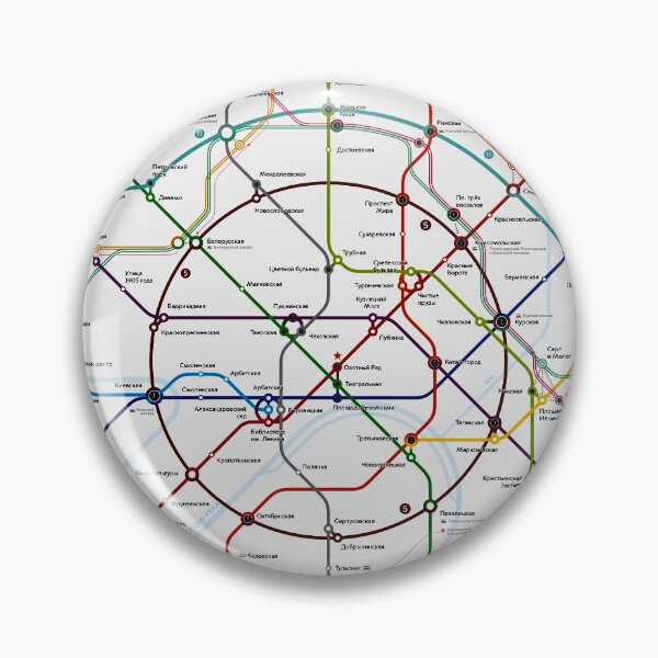 Item preview, Moscow metro map designed and sold by NGuseva.