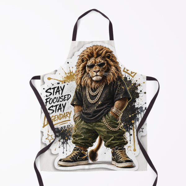 Item preview, Street King Lion Sticker | Stay Focused Stay Legendary | Urban Graffiti Animal Art designed and sold by Arts121.