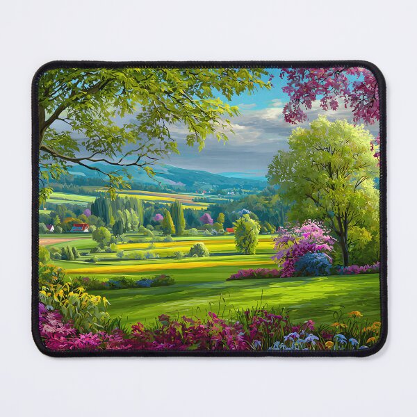 Item preview, Vibrant Spring Landscape with Colorful Flowers designed and sold by Artessie.