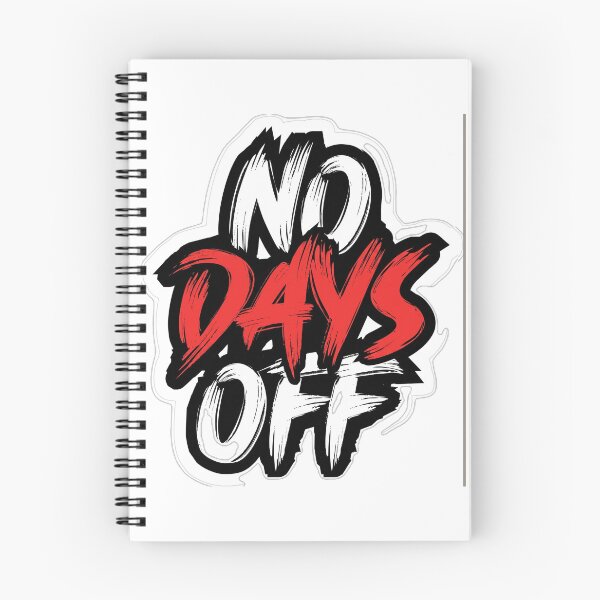 Item preview, No Days Off Sticker | Hustle Motivation Quote | Gym Fitness Vinyl Sticker | Work Hard Laptop Decal | Motivational Waterproof Sticker designed and sold by MAStrends.