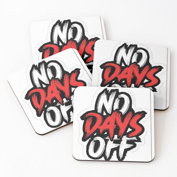 Item preview, No Days Off Sticker | Hustle Motivation Quote | Gym Fitness Vinyl Sticker | Work Hard Laptop Decal | Motivational Waterproof Sticker designed and sold by MAStrends.