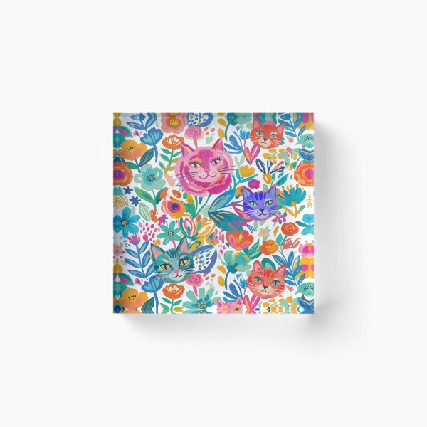 Item preview,  Modern abstract cats in a flowers pattern  designed and sold by Mevissart.