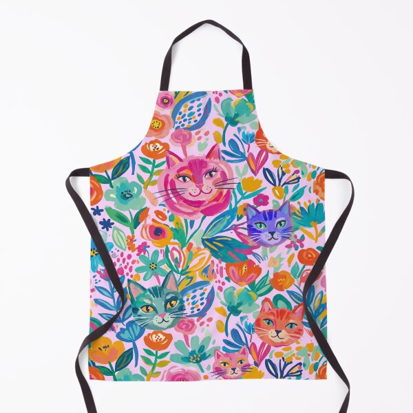 Item preview, Modern abstract cats in a flowers pattern designed and sold by Mevissart.