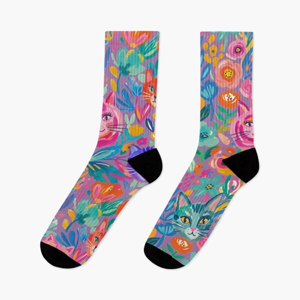 Item preview,  Modern abstract cats in a flowers pattern  designed and sold by Mevissart.