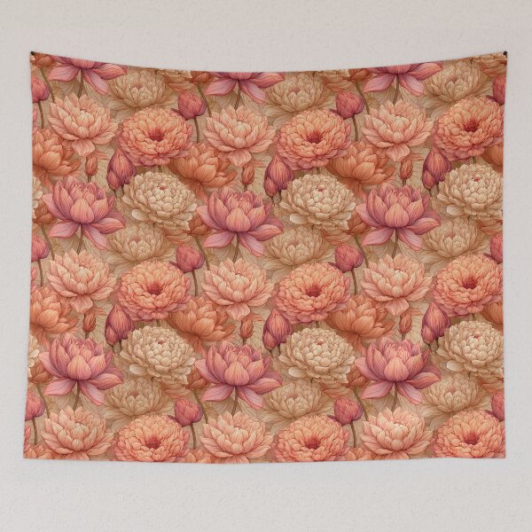 Item preview, Colorful Lotus Print  - Flower Bouquet Pattern - Wedding Gifts designed and sold by RoyalStarsPatts.