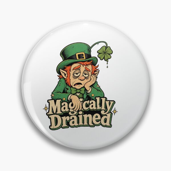 Item preview, Magically Drained Funny Leprechaun Shirt designed and sold by CerealBoxInk.