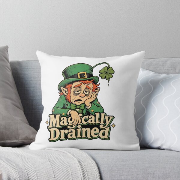 Item preview, Magically Drained Funny Leprechaun Shirt designed and sold by CerealBoxInk.