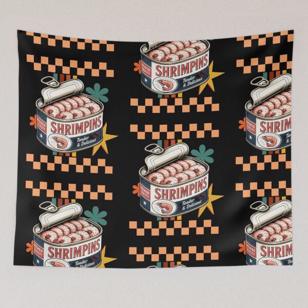 Item preview, SHRIMPINS – Neo Traditional Shrimp Tin designed and sold by tellia-kallisto.