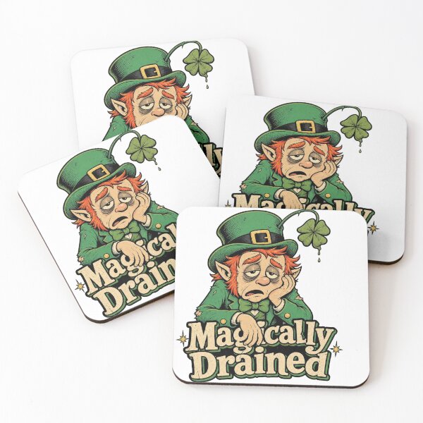 Item preview, Magically Drained Funny Leprechaun Shirt designed and sold by CerealBoxInk.