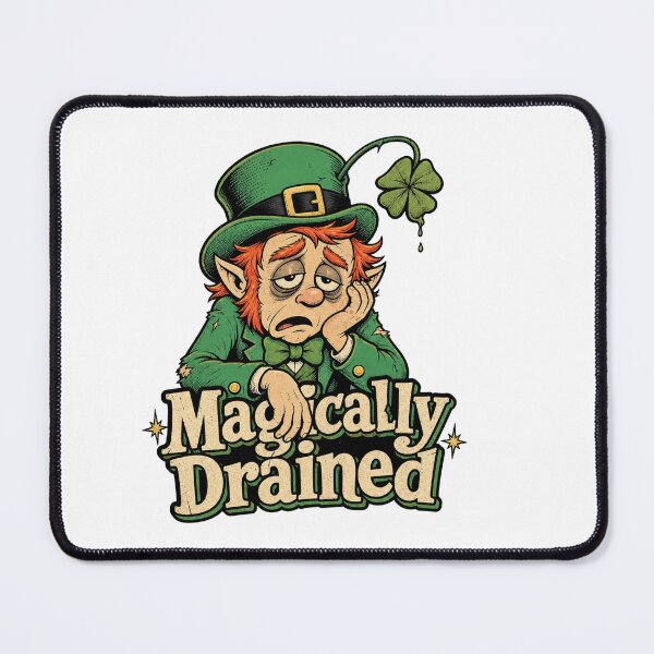 Item preview, Magically Drained Funny Leprechaun Shirt designed and sold by CerealBoxInk.