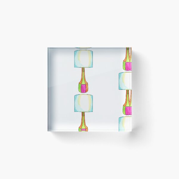 Item preview, Colorful Segmented Table Lamp Art Print designed and sold by KaleChub.