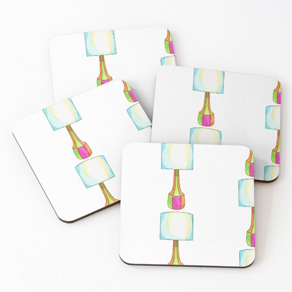 Item preview, Colorful Segmented Table Lamp Art Print designed and sold by KaleChub.
