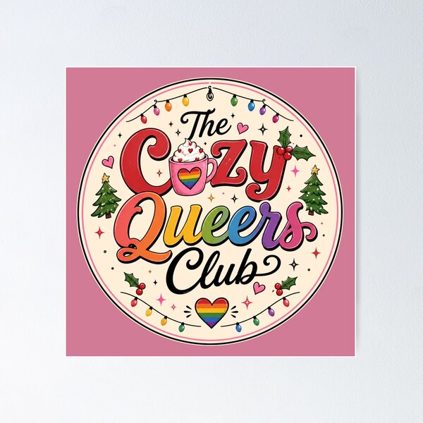 Item preview, The Cozy Queers Club – Cute LGBTQ Christmas Holiday Design designed and sold by TheStephanieRome.