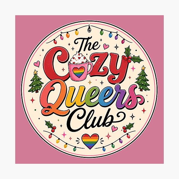 Item preview, The Cozy Queers Club – Cute LGBTQ Christmas Holiday Design designed and sold by TheStephanieRome.