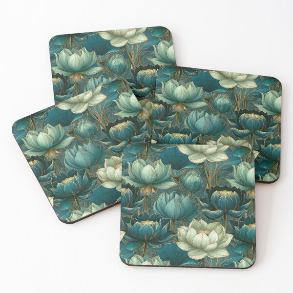 Item preview, Trendy Lotus  - Flower Garden Pattern - Bridesmaid Gifts designed and sold by RoyalStarsPatts.