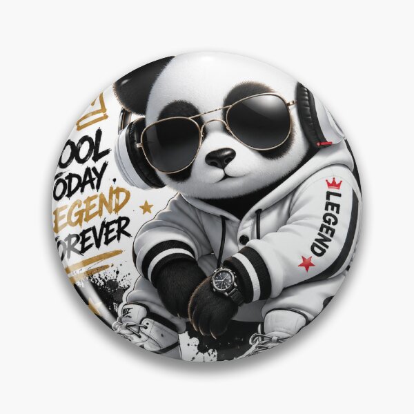 Item preview, Cool Panda Streetwear Sticker | Dream Work Achieve | Kawaii Urban Animal Art designed and sold by Arts121.