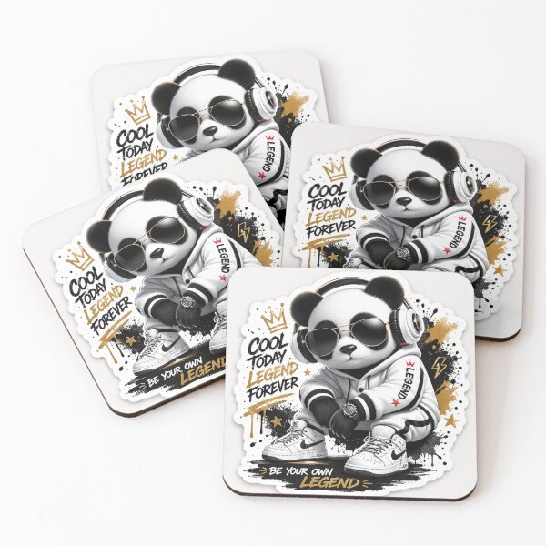 Item preview, Cool Panda Streetwear Sticker | Dream Work Achieve | Kawaii Urban Animal Art designed and sold by Arts121.