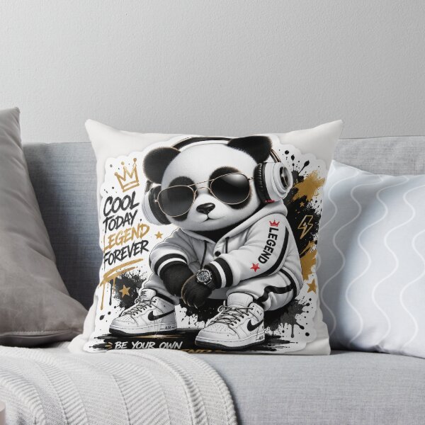 Item preview, Cool Panda Streetwear Sticker | Dream Work Achieve | Kawaii Urban Animal Art designed and sold by Arts121.