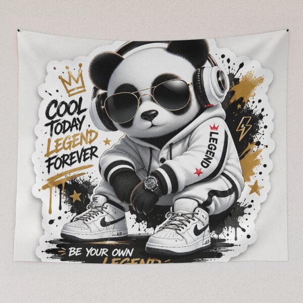 Item preview, Cool Panda Streetwear Sticker | Dream Work Achieve | Kawaii Urban Animal Art designed and sold by Arts121.