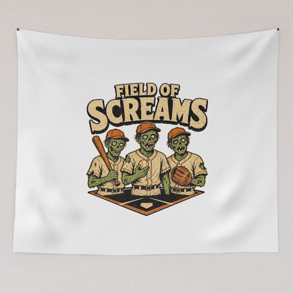 Item preview, Field of Screams Zombie Baseball Team – Funny Halloween Sports Design designed and sold by TVPS17.