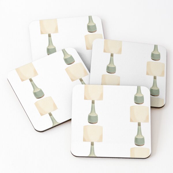 Item preview, Sage Green and Beige Table Lamp Art Print designed and sold by KaleChub.