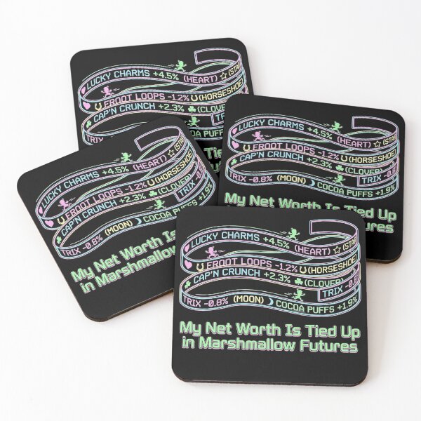 Item preview, My Net Worth Marshmallow Futures Funny Tee designed and sold by CerealBoxInk.
