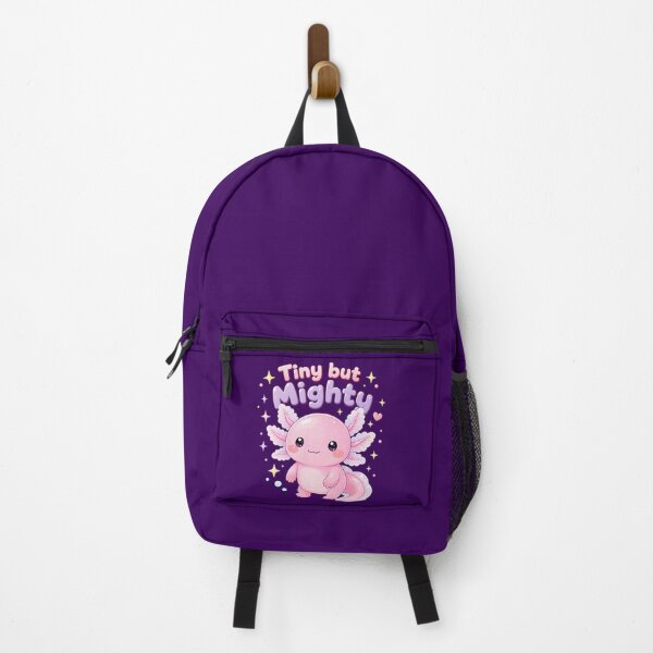 Item preview, Tiny but Mighty Cute Pink Axolotl with Motivational Quote designed and sold by SweetLilith.
