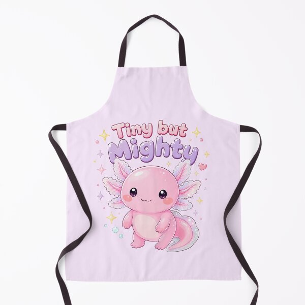 Item preview, Tiny but Mighty Cute Pink Axolotl with Motivational Quote designed and sold by SweetLilith.