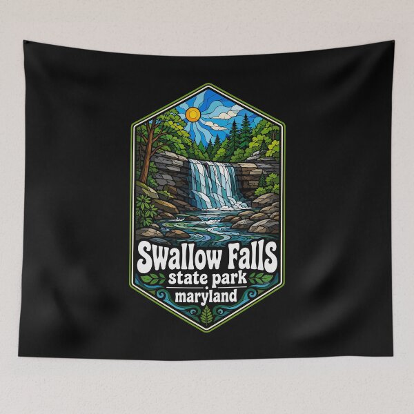 Item preview, Swallow Falls State Park Maryland Stained Glass Art designed and sold by TomFrontierArt.