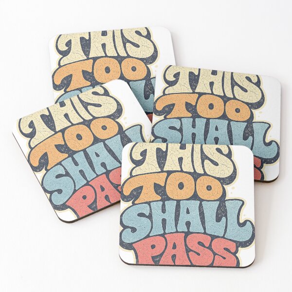 Item preview, This Too Shall Pass Retro Groovy Motivational Quote Graphic Tee designed and sold by TM DESIGNS AND MORE.