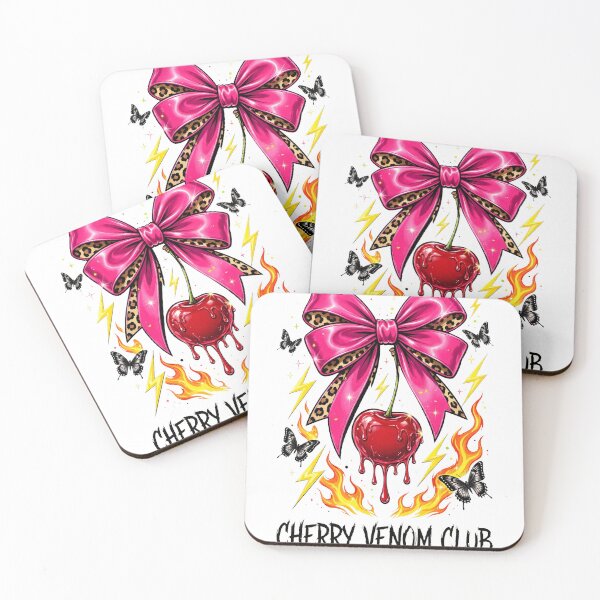 Item preview, cherry bow, coquette, leopard bow, y2k, cherry club, dripping cherry designed and sold by PrettyCrypt.