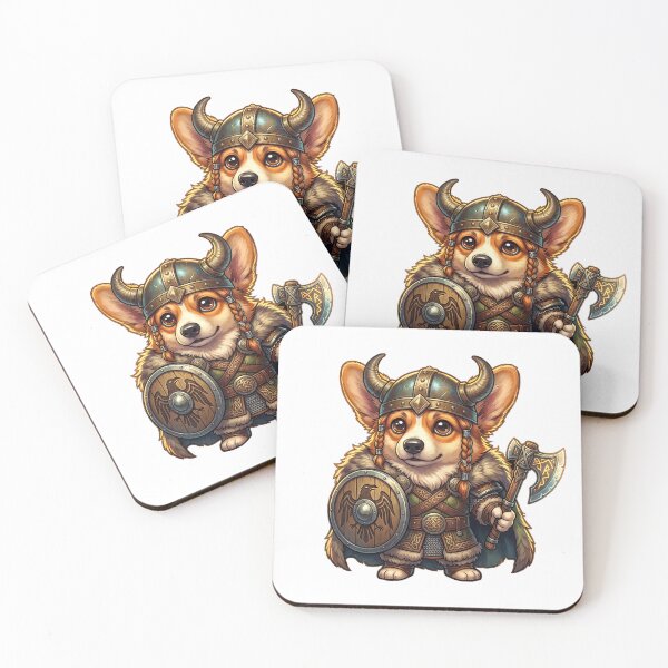 Item preview, Corgi Viking Warrior Cute Fantasy Dog Illustration designed and sold by DreamPuzzles.