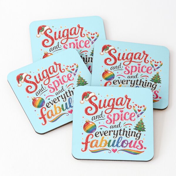 Item preview, Sugar and Spice and Everything Fabulous – LGBTQ Christmas Pride Design designed and sold by TheStephanieRome.