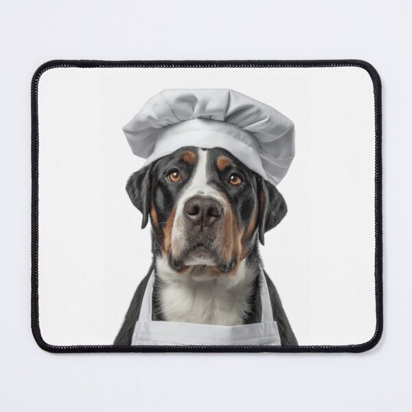 Item preview, Greater Swiss Mountain Dog Chef Funny Cooking Apron Hat designed and sold by LazyOwlStore.