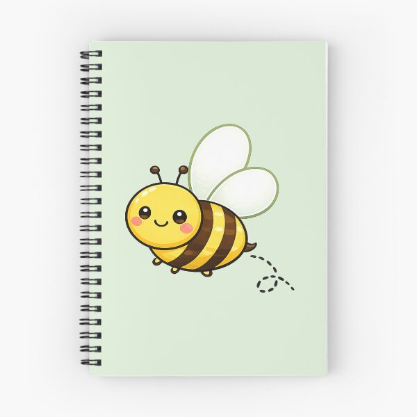 Item preview, Cute Kawaii Bee Sticker | Happy Bumble Bee Cartoon | Adorable Bee with Heart Wings designed and sold by StickyDelights.