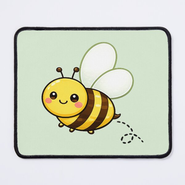 Item preview, Cute Kawaii Bee Sticker | Happy Bumble Bee Cartoon | Adorable Bee with Heart Wings designed and sold by StickyDelights.