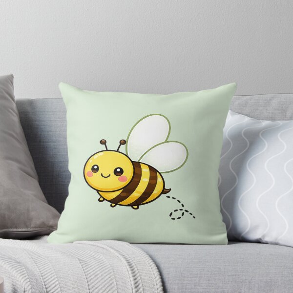 Item preview, Cute Kawaii Bee Sticker | Happy Bumble Bee Cartoon | Adorable Bee with Heart Wings designed and sold by StickyDelights.