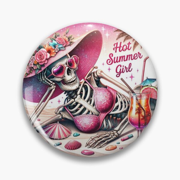 Item preview, Hot Summer Girl Skeleton designed and sold by INKRebelGraphic.