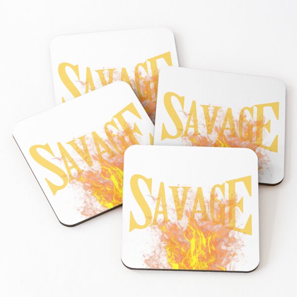 Item preview, Savage fire typography. designed and sold by Vellrah.