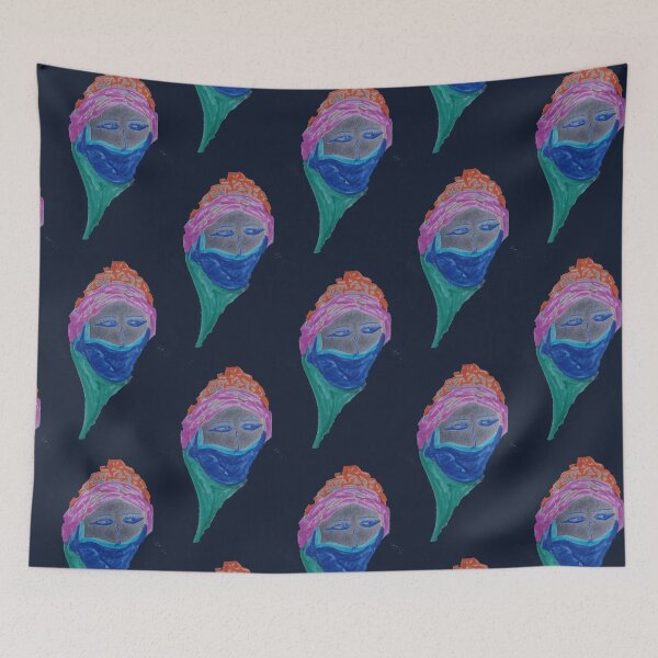 Item preview, Masked Soul - Abstract Face Illustration Pattern designed and sold by energyoflove333.