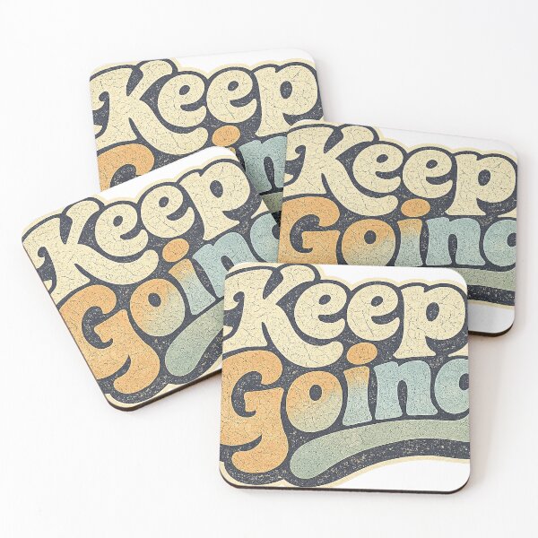 Item preview, Keep Going Retro Groovy Motivational Quote Distressed Graphic Tee designed and sold by TM DESIGNS AND MORE.