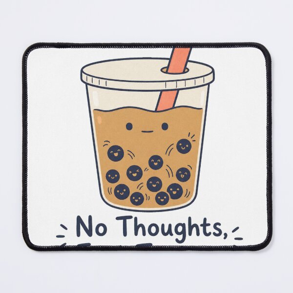 Item preview, No Thoughts Just Tapioca Sticker Boba Tea Funny Cute designed and sold by AzottoShop.