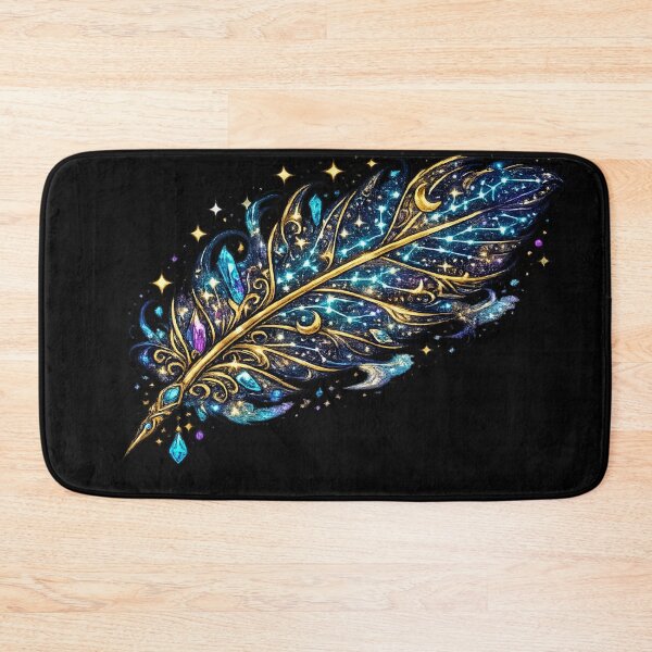 Item preview, Celestial Galaxy Feather | Mystic Cosmic Quill | Zodiac Stars Fantasy Art designed and sold by irfanshikh.