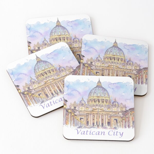 Item preview, Vatican City St Peters Basilica Watercolor Art designed and sold by NareArt.