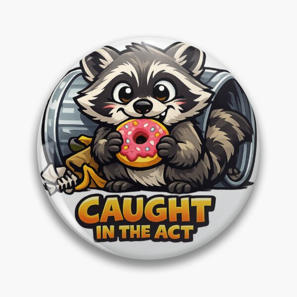Item preview, Cute Raccoon Caught In The Act Donut Sticker designed and sold by Herodestroyer.