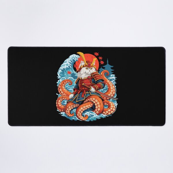 Item preview, Samurai Cat and Octopus Beneath the Rising Sun designed and sold by crouchingpixel.